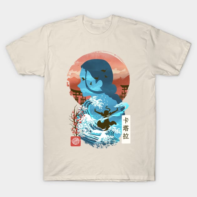 Ukiyo E Waterbender T-Shirt by DANDINGEROZZ